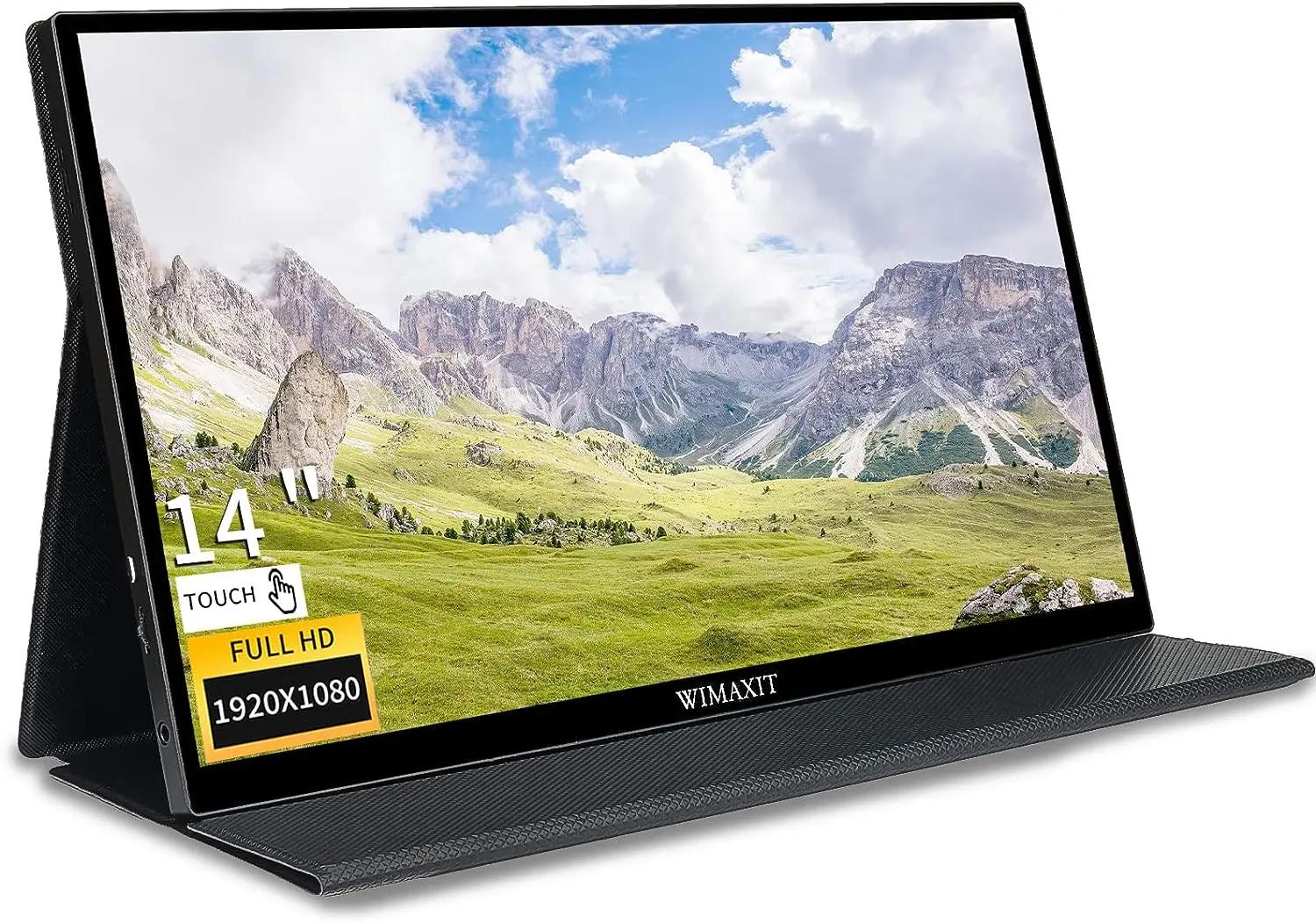 WIMAXIT M1400CT 14 ġ ޴ , 98% sRGB ġ FHD IPS ǻ ܺ ÷, USB-C  ȭ, 2 Ÿ C